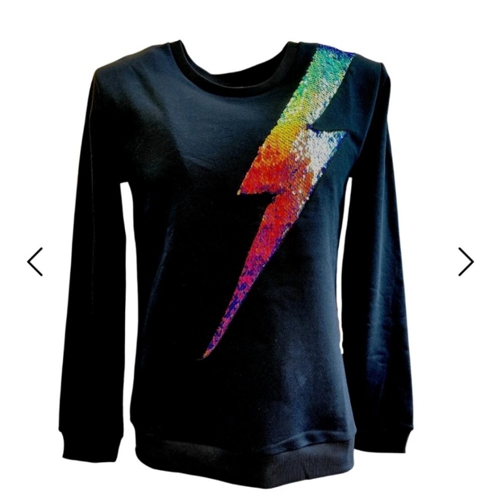 COPY - BNNW Any Old Iron Oil Slick Lightning Sweatshirt Size XL
